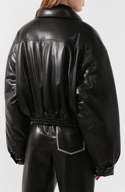 Бомбер NANUSHKA, арт. B0MI_BLACK_VEGAN LEATHER, фото 4