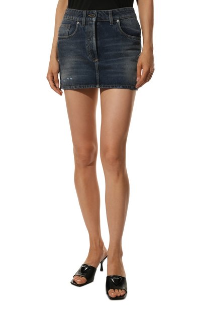 Джинсовая юбка PRADA, арт. GFD156-1ZAC-F0008-212, фото 3