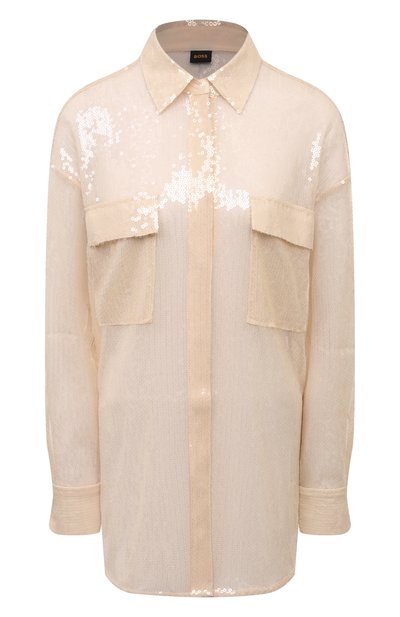 Женская блузка с отделкой пайетками BOSS ORANGE, арт. 50524263