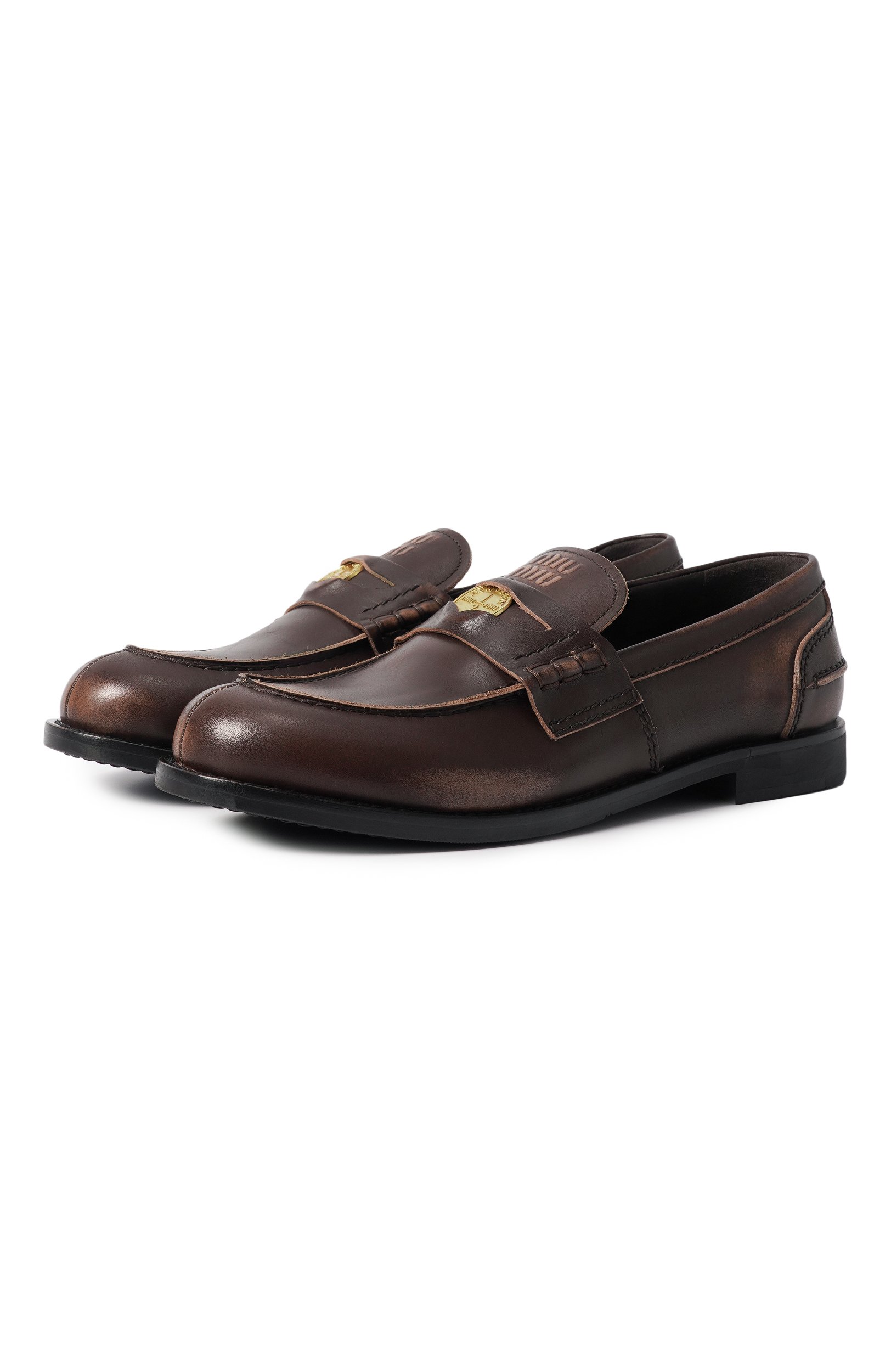 Кожаные пенни-лоферы MIU MIU, арт. 5D773D/3G48, фото 1