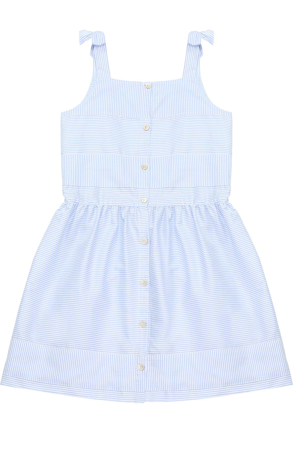 Хлопковое платье в полоску с декоративными бантами GUCCI, арт. 455846/XB198, фото 2