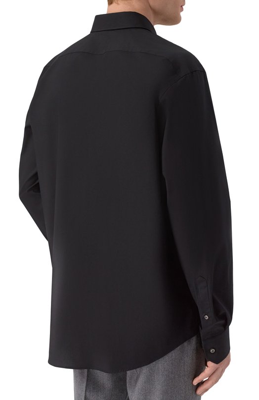 Хлопковая сорочка BOSS 50469345 Чёрный  50469345 Фото 4