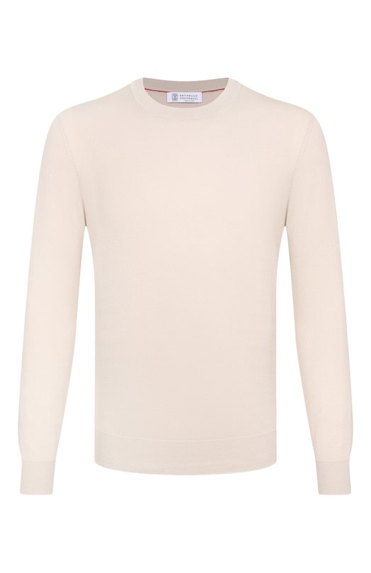 Хлопковый джемпер Brunello Cucinelli M2900100 Бежевый M2900100
