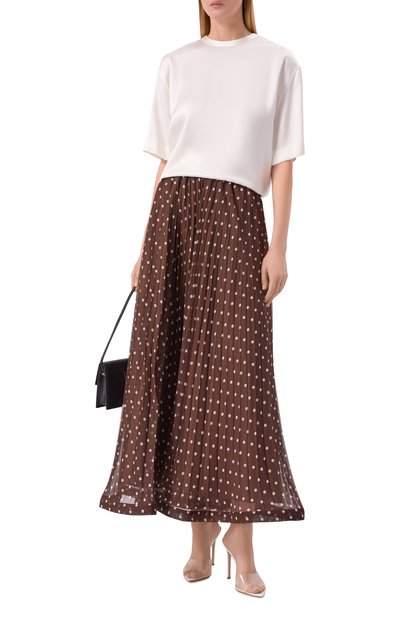 Юбка P.A.R.O.S.H. коричневого цвета по цене 85150 руб., арт. D621198/PALLINA, фото 2 Юбка P.A.R.O.S.H., арт. D621198/PALLINA, фото 2