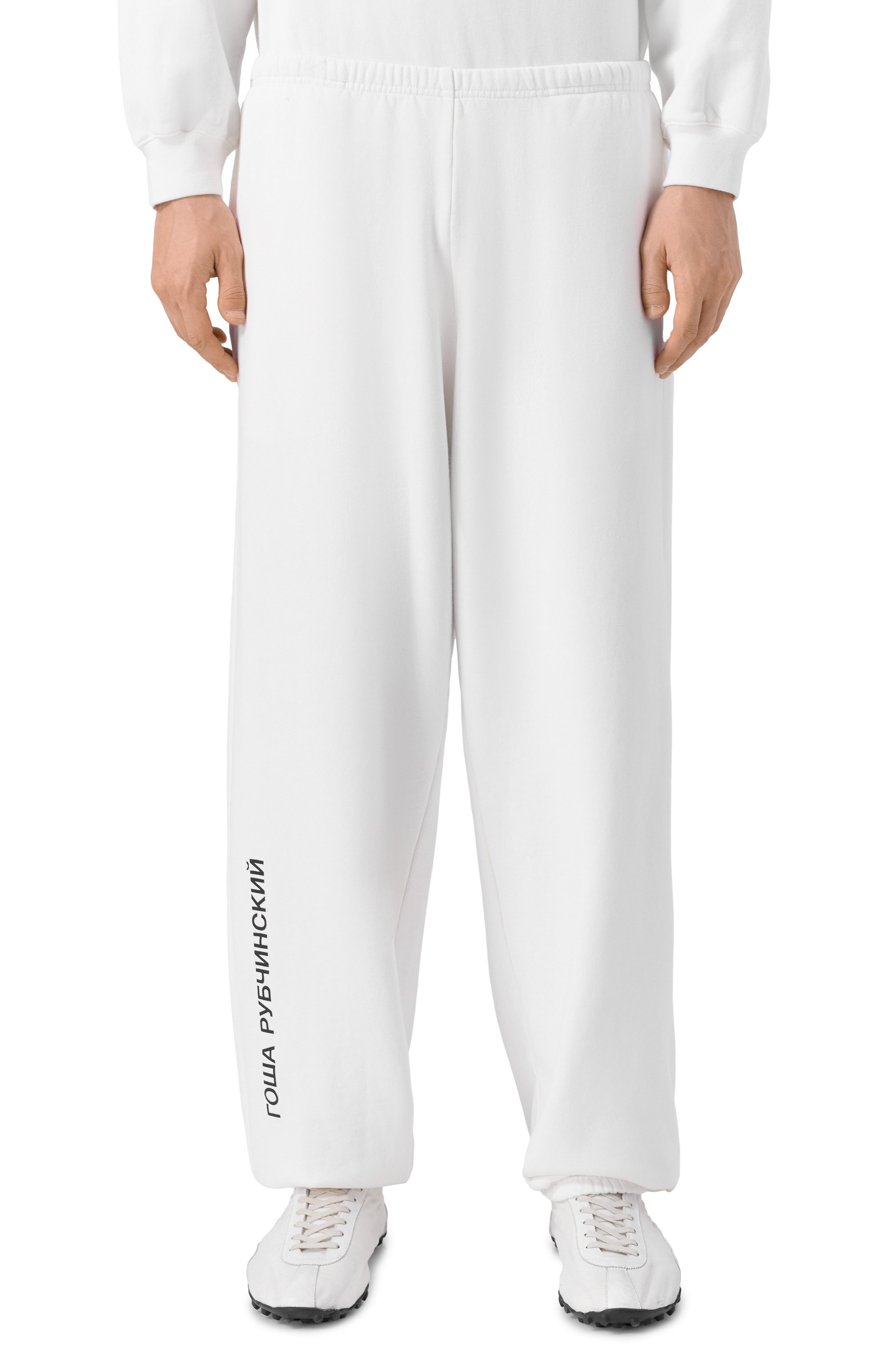 Хлопковые джоггеры ГОША РУБЧИНСКИЙ, арт. SWP_0102_WHITE, фото 3