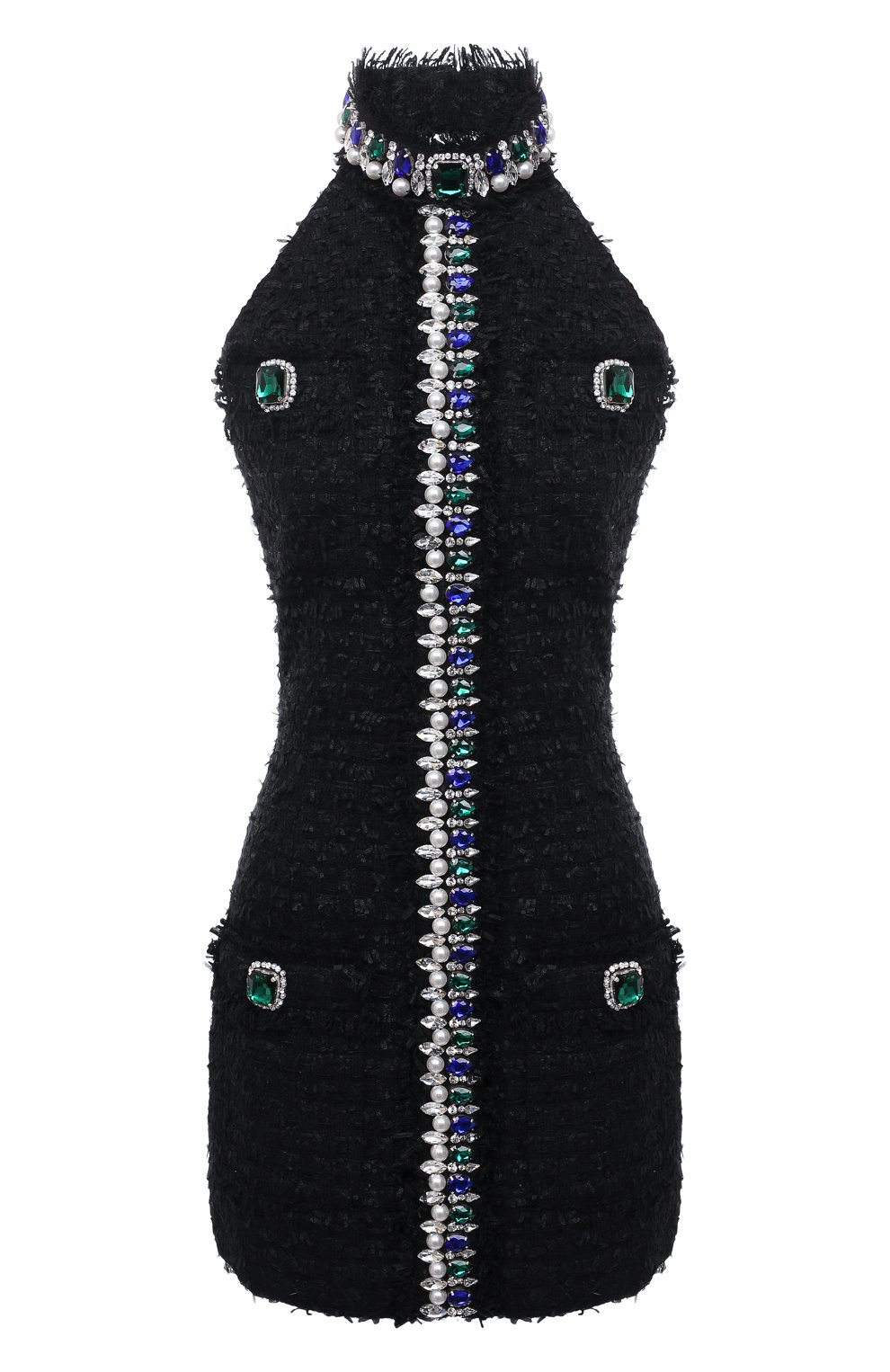 Платье BALMAIN черного цвета по цене 334000 руб., арт. XF1R5380/PB01, фото 1 Платье BALMAIN, арт. XF1R5380/PB01, фото 1