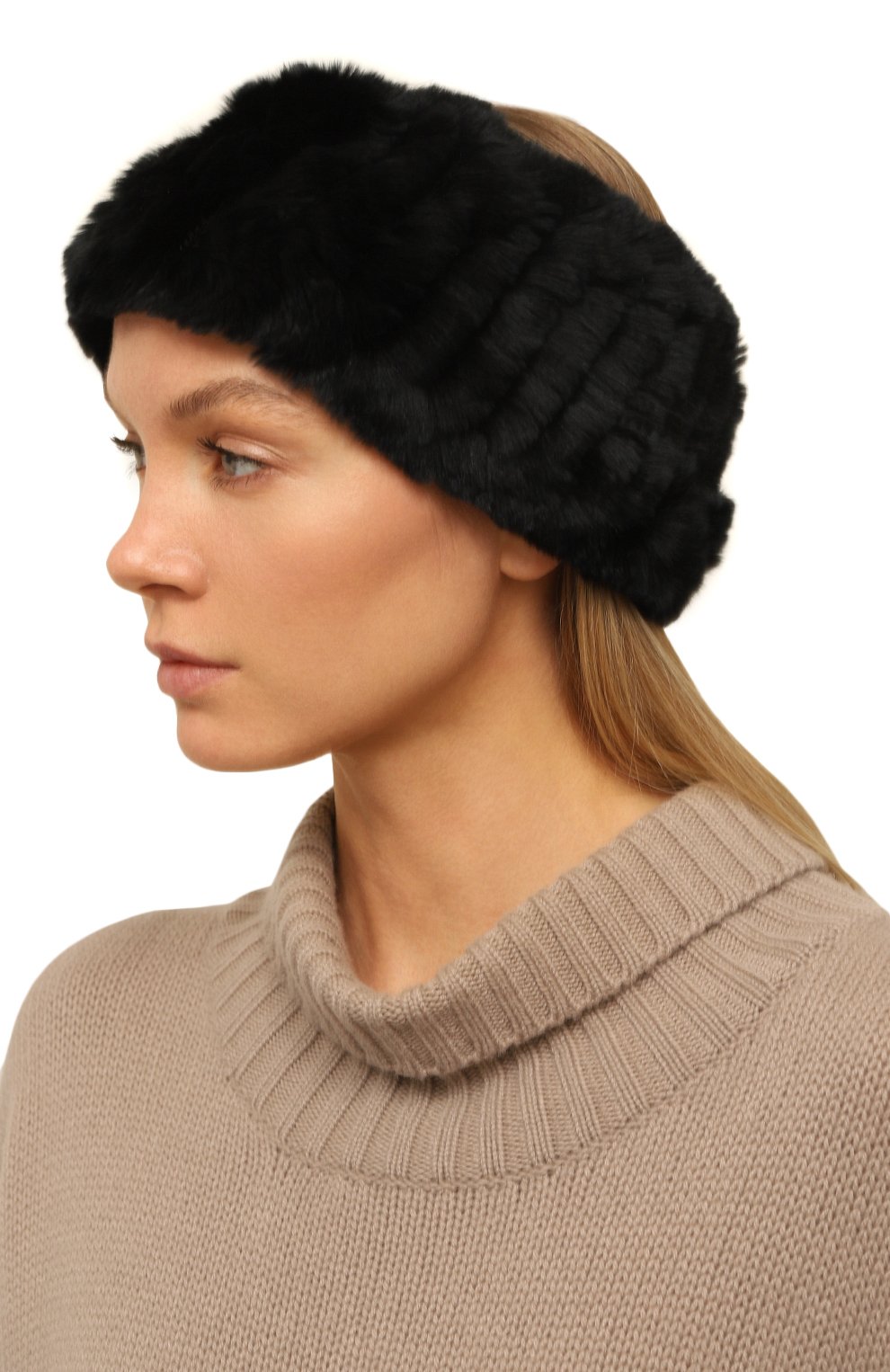 Меховой ободок из кролика YVES SALOMON, арт. 23WAA100XXKREX, фото 2