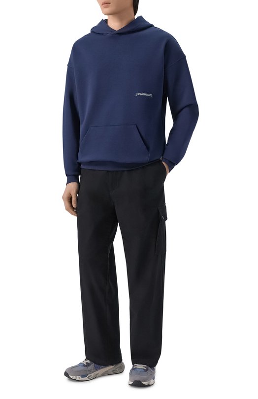 Хлопковое худи HINNOMINATE HMABM01511 Синий  HMABM01511 Фото 2