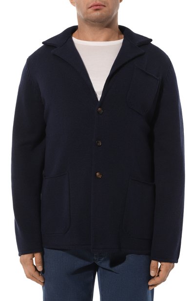 Пиджак из шерсти и кашемира CORTIGIANI темно-синего цвета по цене 135500 руб., арт. 6CS1320000, фото 3 Пиджак из шерсти и кашемира CORTIGIANI, арт. 6CS1320000, фото 3