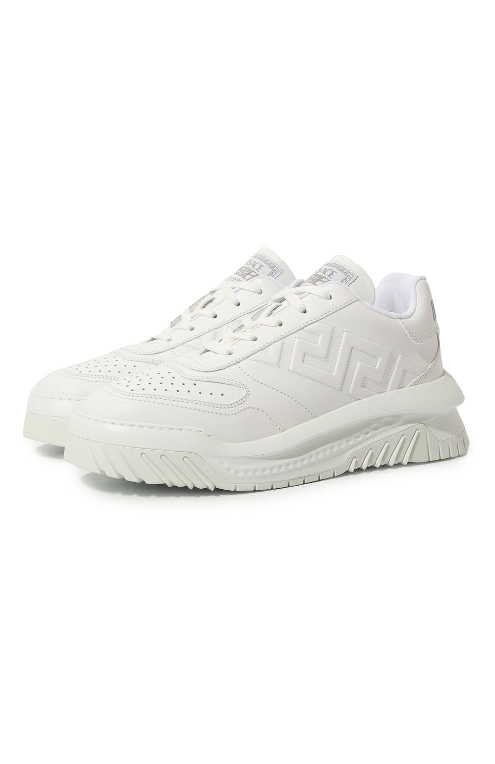 Кожаные кроссовки greca odissea VERSACE, арт. 10081241/A058731, фото 1