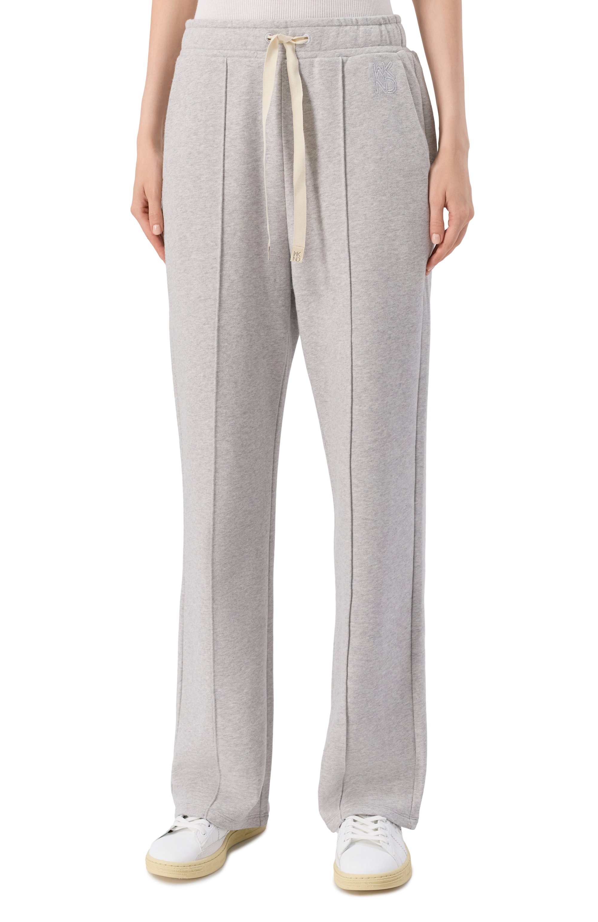 Хлопковые брюки WEEKEND MAX MARA серого цвета по цене 22950 руб., арт. F0LK, фото 3 Хлопковые брюки WEEKEND MAX MARA, арт. F0LK, фото 3