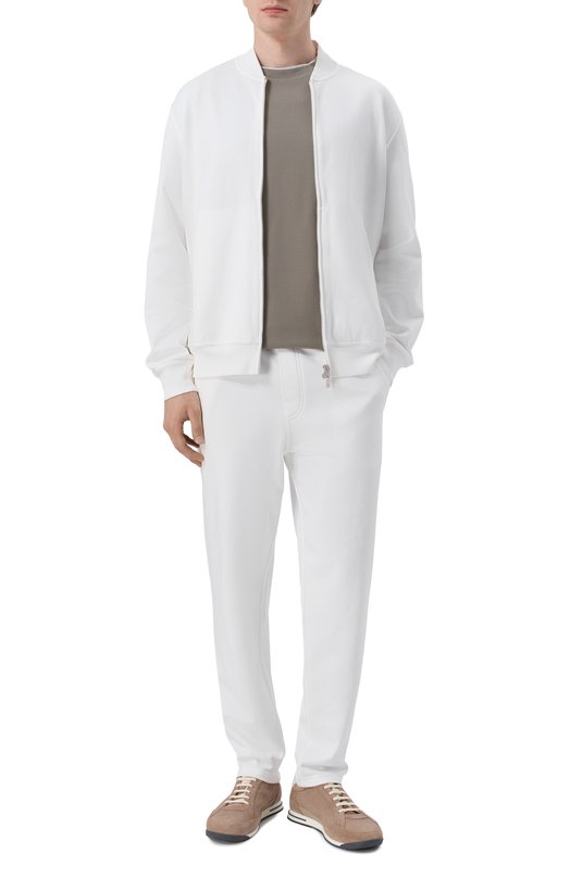 Замшевые кроссовки Brunello Cucinelli MZUQHGA348 Бежевый  MZUQHGA348 Фото 2