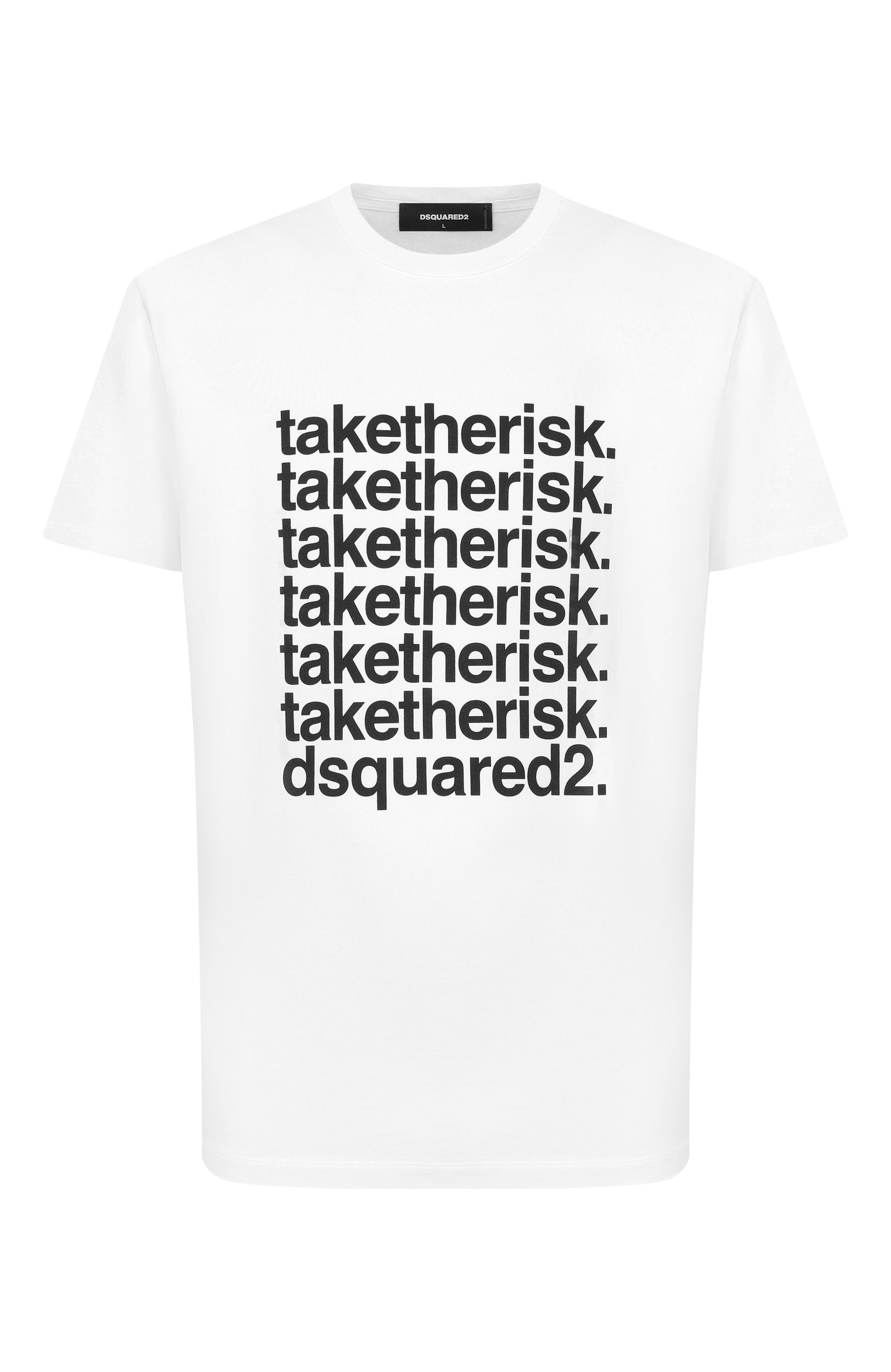 Хлопковая футболка DSQUARED2 белого цвета по цене 22950 руб., арт. S71GD1692/D20106, фото 1 Хлопковая футболка DSQUARED2, арт. S71GD1692/D20106, фото 1