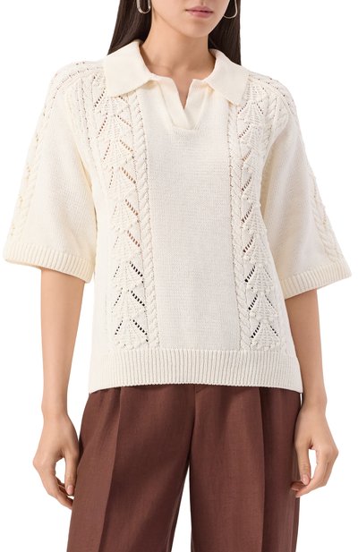 Хлопковое поло LOULOU DE SAISON, арт. KINA, фото 3