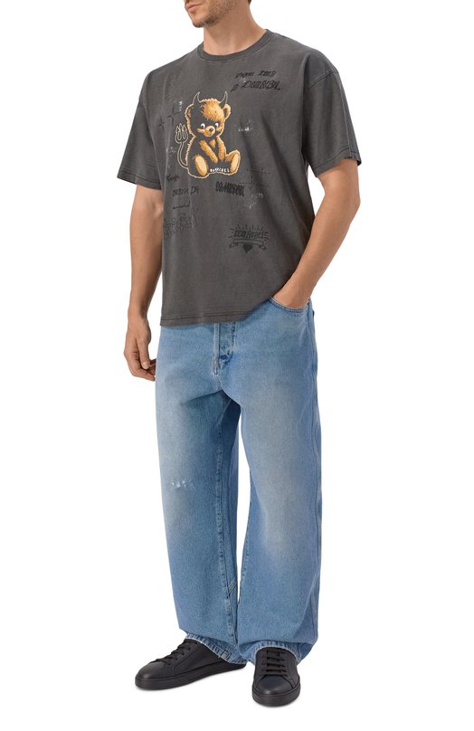 Хлопковая футболка DOMREBEL M LIL DEV/T-SHIRT Серый  M LIL DEV/T-SHIRT Фото 2