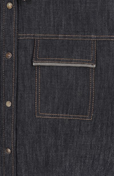 Джинсовая рубашка BRUNELLO CUCINELLI, арт. BB148C864B, фото 3