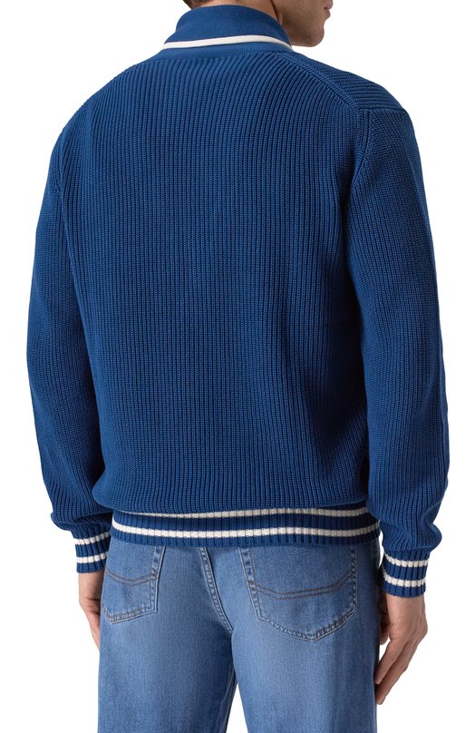 Хлопковый кардиган Kiton UMK064604 Синий  UMK064604 Фото 4