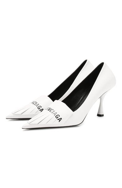 Кожаные туфли fringe knife BALENCIAGA белого цвета по цене 83750 руб., арт. 597365/WAWN4, фото 1 Кожаные туфли fringe knife BALENCIAGA, арт. 597365/WAWN4, фото 1