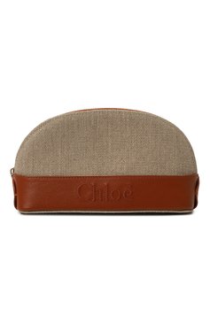 Женская текстильная косметичка chloe sense CHLOÉ бежевого цвета, арт. CHC23SP870J90 | Фото 1 (Материал: Текстиль; Материал сплава: Проставлено; Нос: Не проставлено)