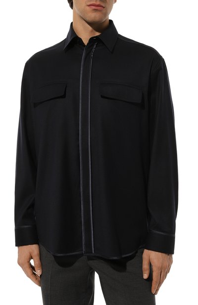 Рубашка из шерсти и шелка ZILLI, арт. SP0H01M024591001A, фото 3