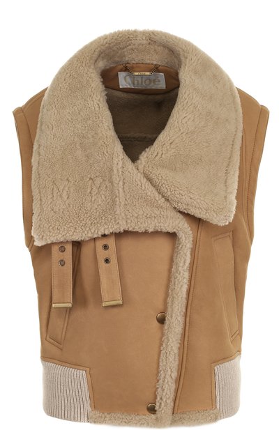 Приталенный жилет из овчины CHLOÉ, арт. CHC18SCV71205287, фото 1