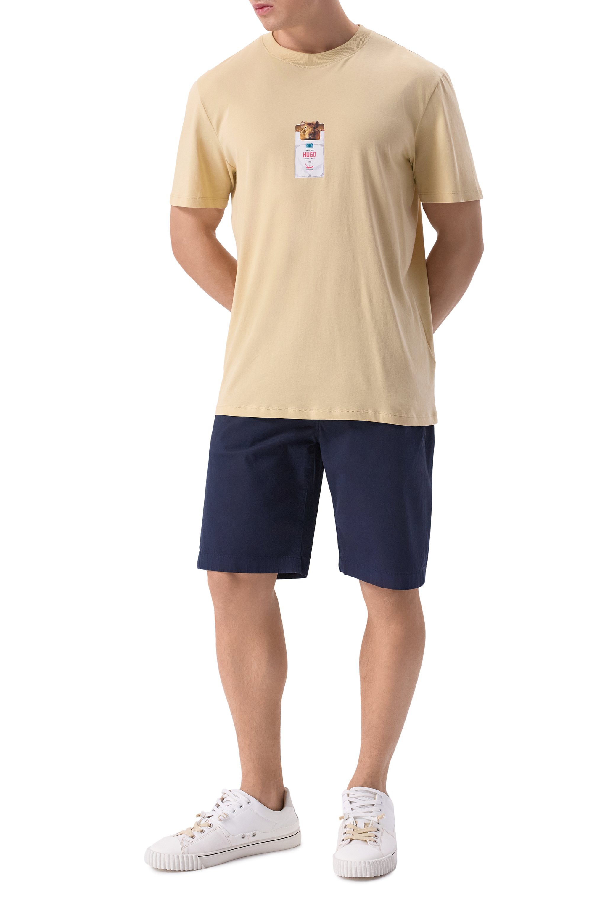 Хлопковая футболка HUGO, арт. 50530683, фото 2