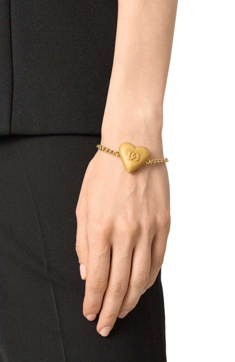 Женский браслет DOLCE & GABBANA золотого цвета, арт. WBQ8S2 W1111 | Фото 2 (Нос: Не проставлено; Региональные ограничения белый список (Axapta Mercury): Не проставлено; Материал: Металл)