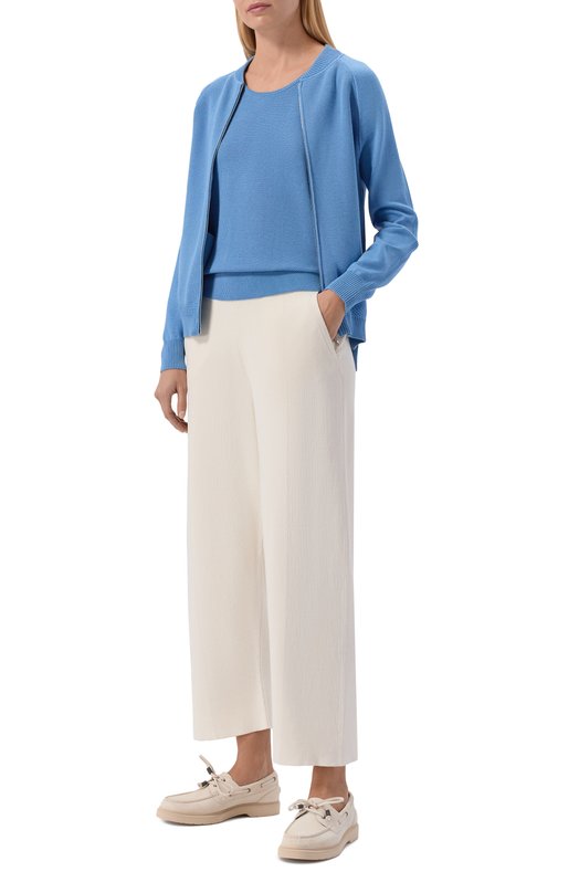 Топ из шелка и хлопка MVST WS61-606MU Голубой  WS61-606MU Фото 2