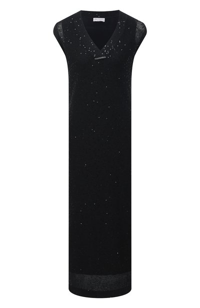 Женское платье изо льна и шелка BRUNELLO CUCINELLI, арт. M10551A72