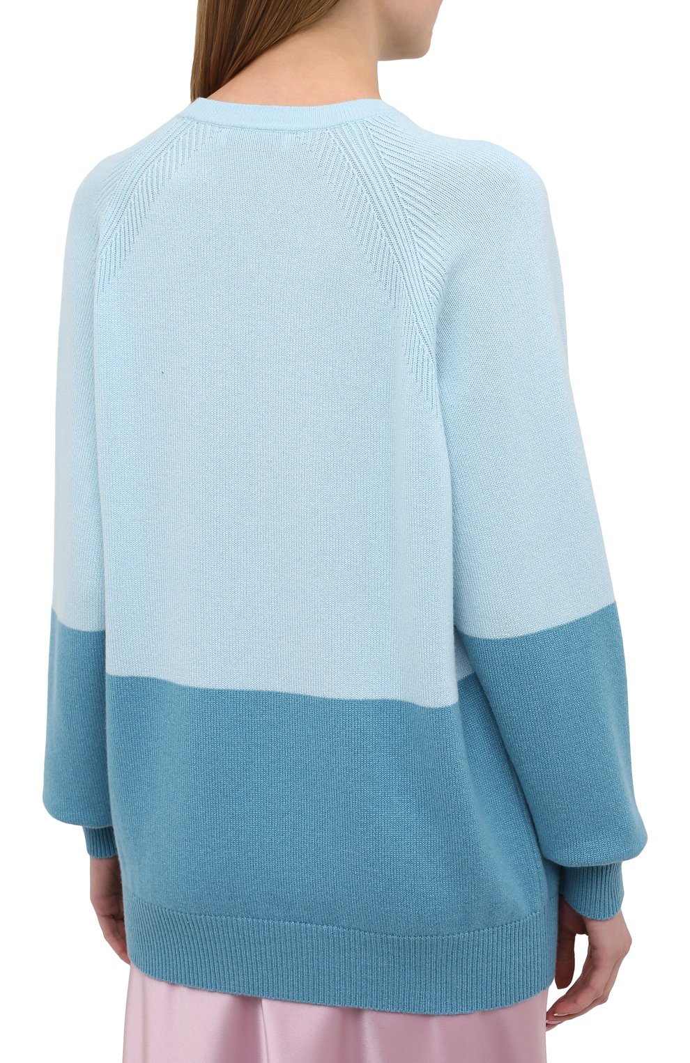 Кашемировый пуловер GIVENCHY голубого цвета по цене 135500 руб., арт. BW908N4Z8W, фото 4 Кашемировый пуловер GIVENCHY, арт. BW908N4Z8W, фото 4