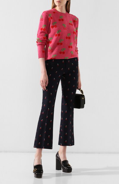 Шерстяной пуловер GUCCI розового цвета по цене 125000 руб., арт. 579931/XKAWB, фото 2 Шерстяной пуловер GUCCI, арт. 579931/XKAWB, фото 2