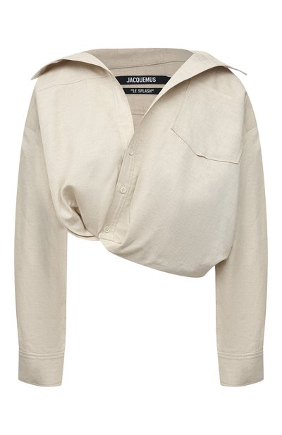 Женская рубашка из хлопка и льна JACQUEMUS, арт. 213SH101-1033