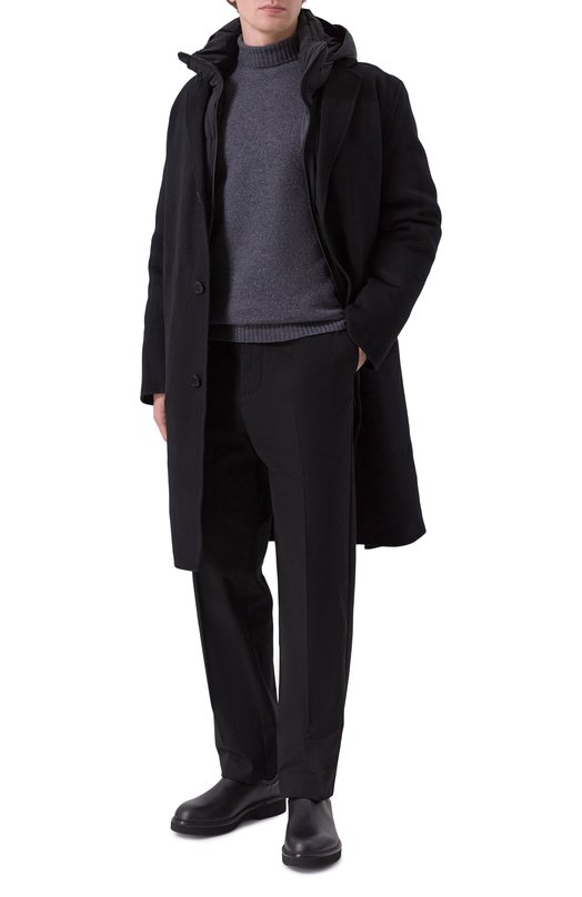 Шерстяное пальто с пуховой подстежкой Rudsak 6124503/DRAL Чёрный  6124503/DRAL Фото 2