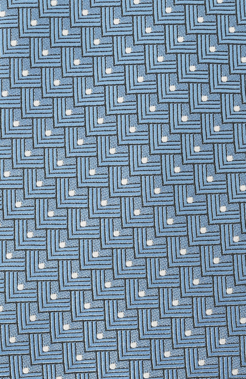 Шелковый галстук LANVIN голубого цвета по цене 15000 руб., арт. TIE/2068, фото 4 Шелковый галстук LANVIN, арт. TIE/2068, фото 4