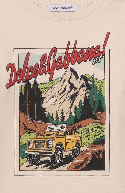 Хлопковая футболка DOLCE & GABBANA, арт. L1JTJD/G7PJS, фото 3