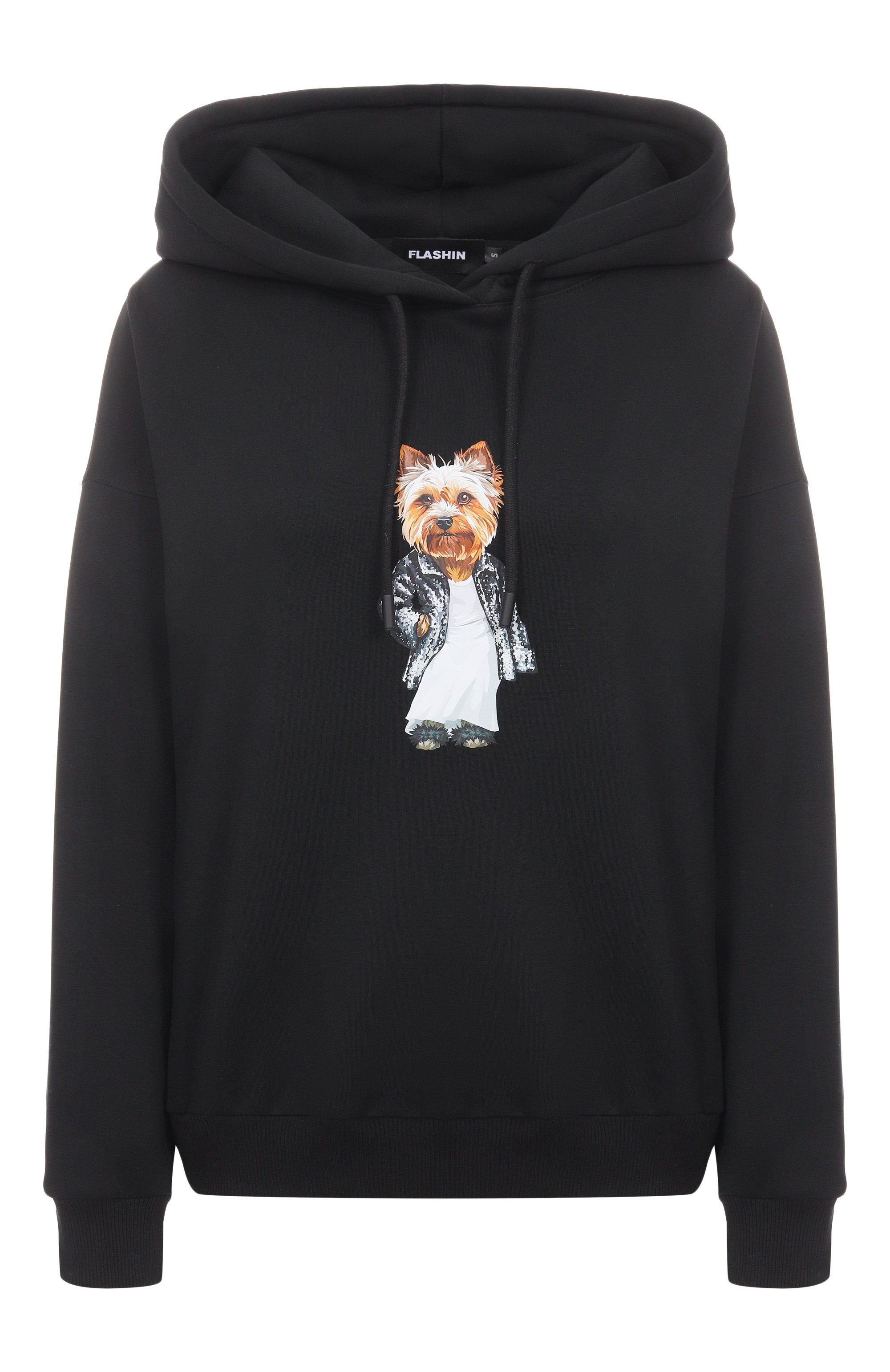 Худи FLASHIN черного цвета по цене 19800 руб., арт. FF25HDOY, фото 1 Худи FLASHIN, арт. FF25HDOY, фото 1