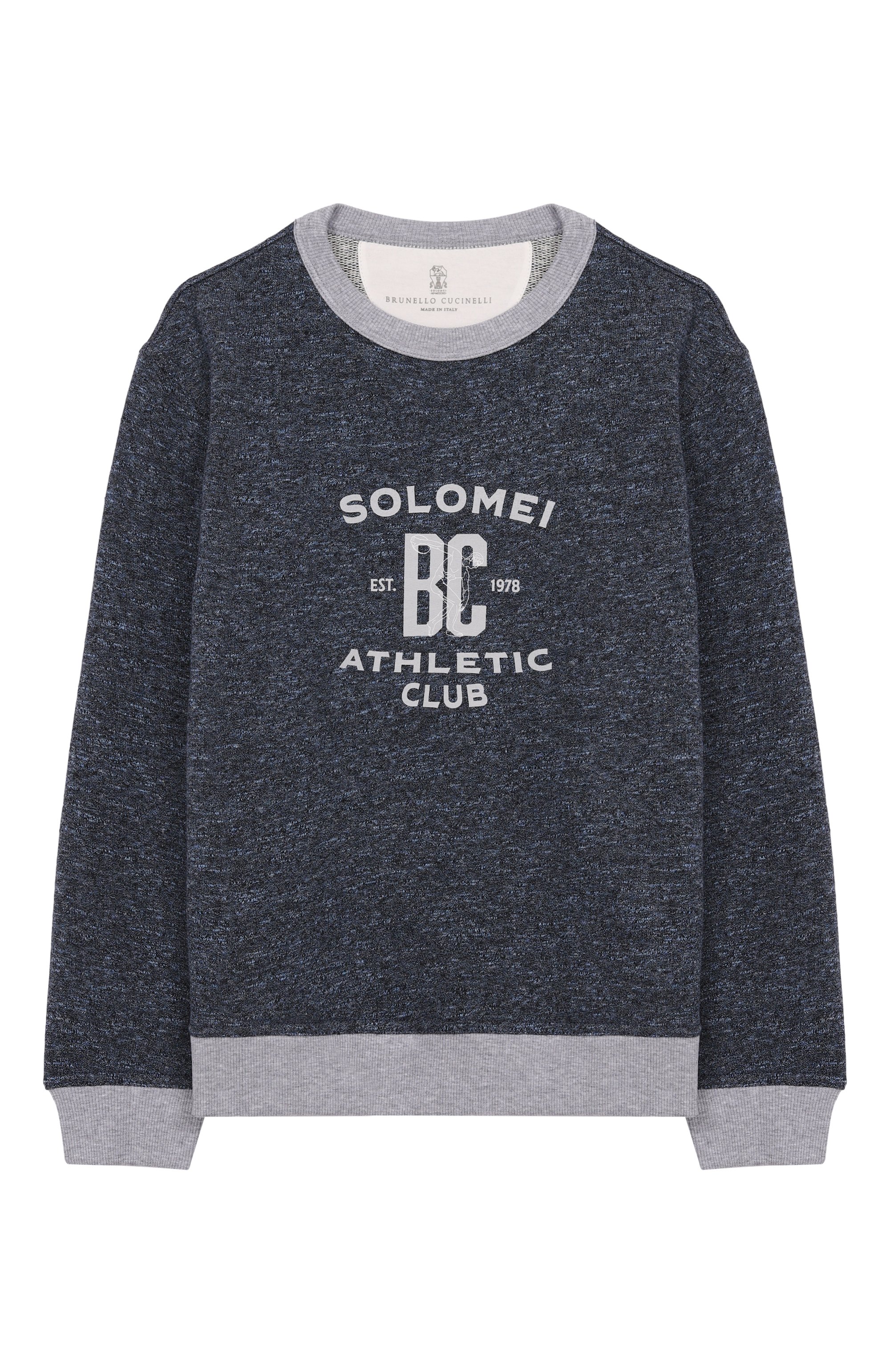 Свитшот из хлопка и льна BRUNELLO CUCINELLI, арт. BR831E502A, фото 1