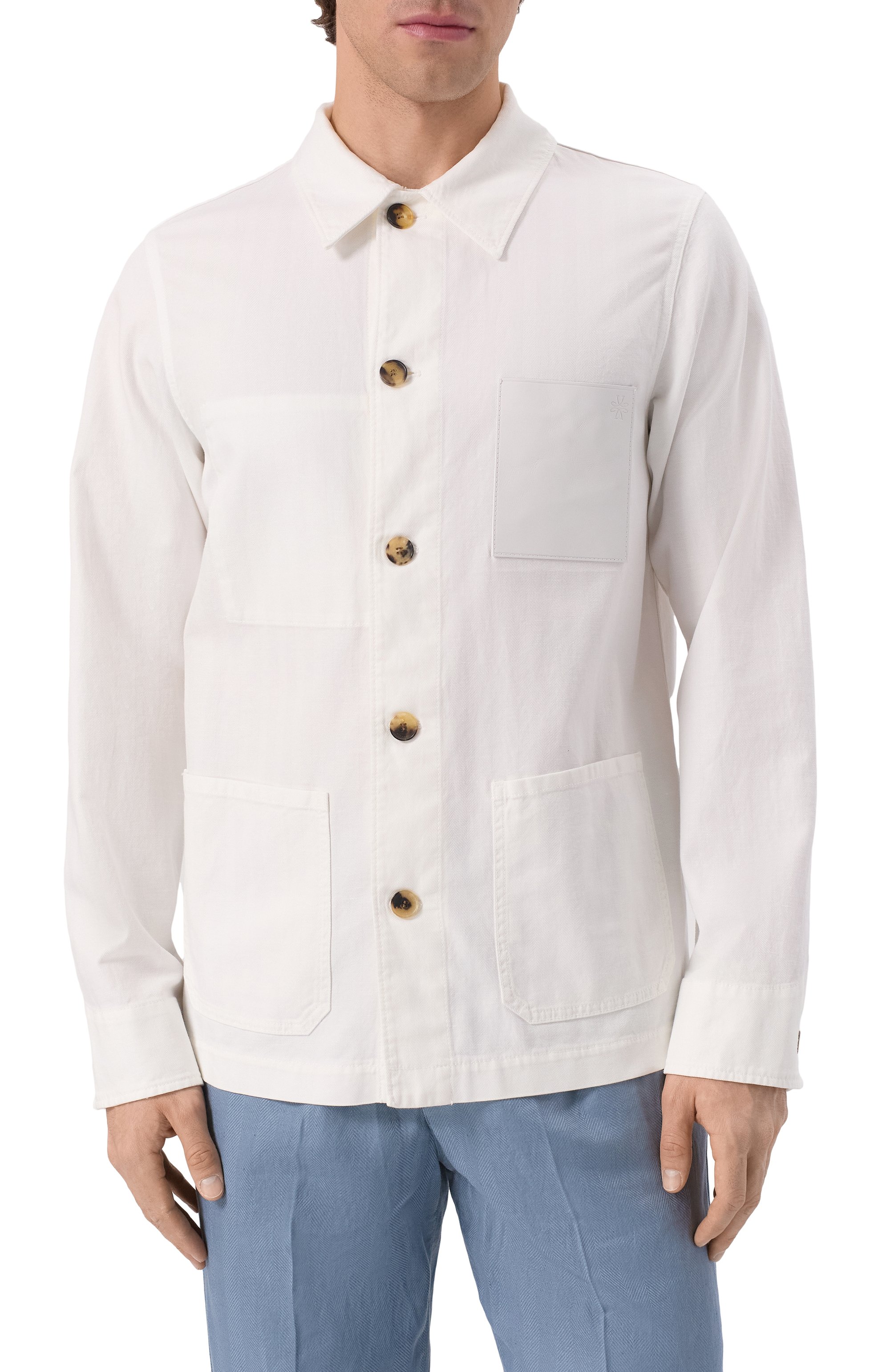 Куртка-рубашка из хлопка и льна JACOB COHEN, арт. 25E P/JUM_E0022 080 S4002 TN, фото 3
