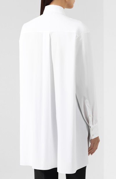 Шелковая рубашка LANVIN черно-белого цвета по цене 93050 руб., арт. RW-T0603T-4180-H19, фото 4 Шелковая рубашка LANVIN, арт. RW-T0603T-4180-H19, фото 4