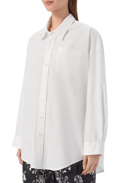 Хлопковая рубашка R13 белого цвета по цене 35700 руб., арт. R13W7469-001, фото 3 Хлопковая рубашка R13, арт. R13W7469-001, фото 3