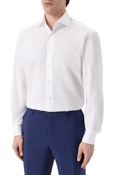 Хлопковая сорочка VAN LAACK белого цвета по цене 25800 руб., арт. VL-RIVARA-DTF/152115, фото 3 Хлопковая сорочка VAN LAACK, арт. VL-RIVARA-DTF/152115, фото 3