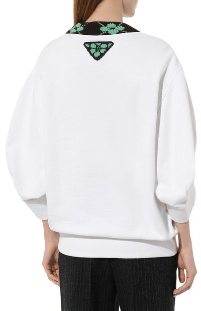 Хлопковый свитшот PRADA, арт. 135705-1T56-F0K2X-212, фото 4