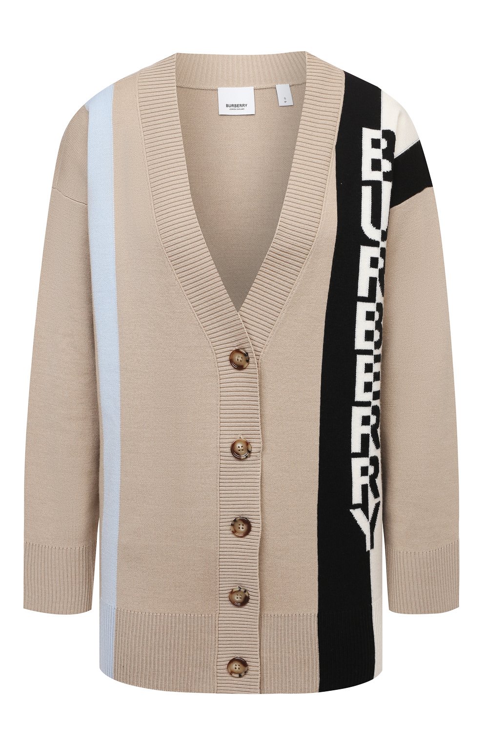 Шерстяной кардиган BURBERRY бежевого цвета по цене 82200 руб., арт. 8039184, фото 1 Шерстяной кардиган BURBERRY, арт. 8039184, фото 1