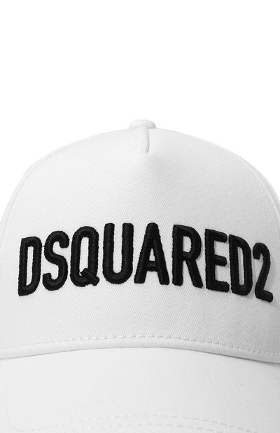 Хлопковая бейсболка DSQUARED2 белого цвета по цене 16150 руб., арт. DQ1562/D00YT, фото 3 Хлопковая бейсболка DSQUARED2, арт. DQ1562/D00YT, фото 3