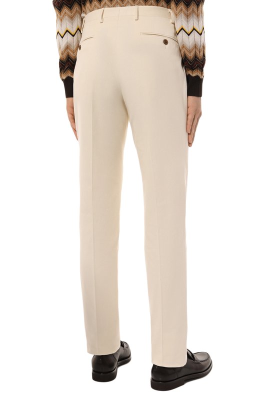Хлопковые брюки Corneliani 944B01-9418572 Белый  944B01-9418572 Фото 4
