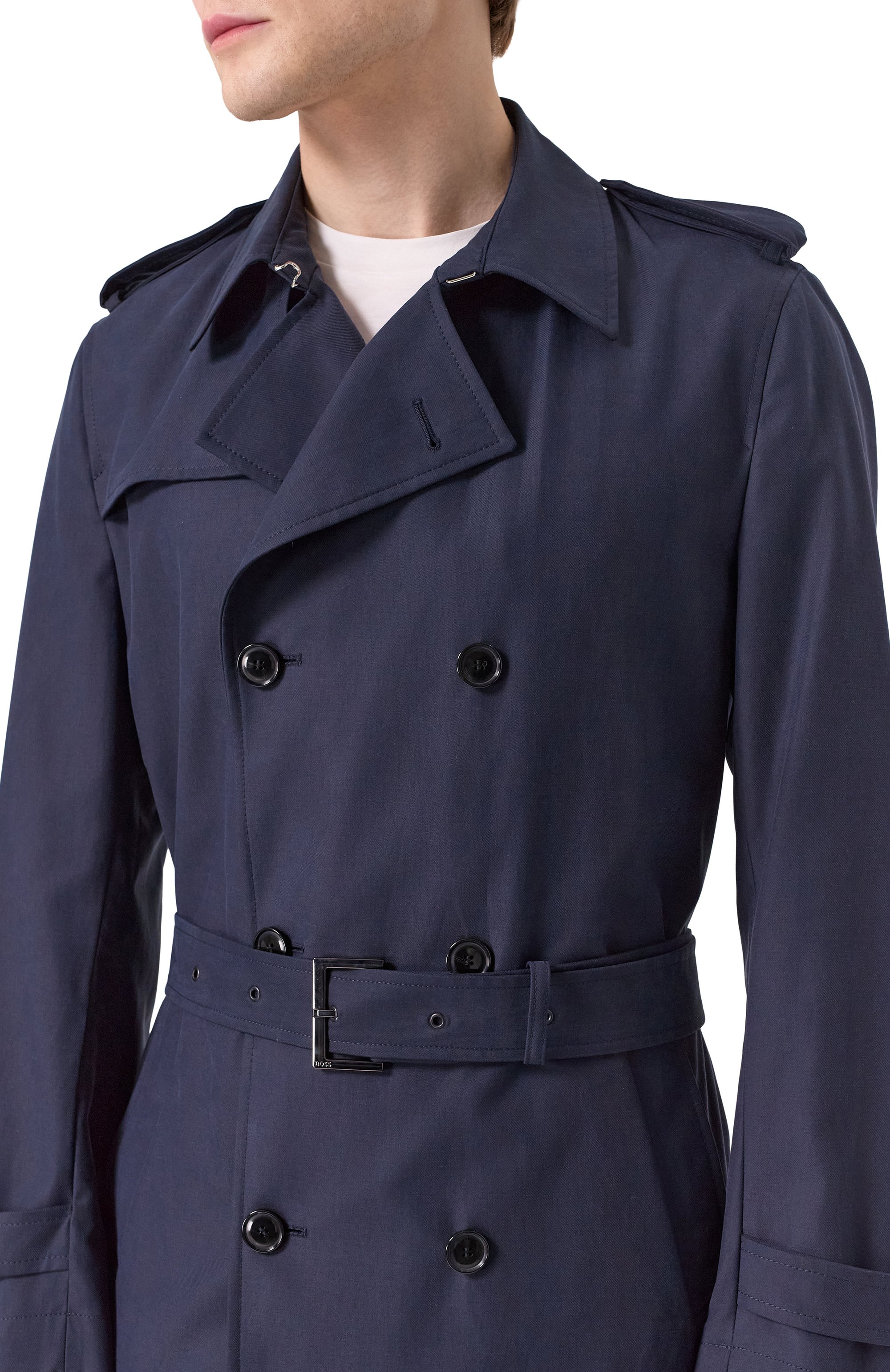 Тренч из лиоцелла и хлопка BOSS, арт. 50534911, фото 5