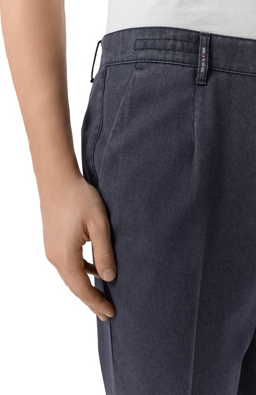 Шерстяные брюки Kiton UPR001RK0615H Синий  UPR001RK0615H Фото 5