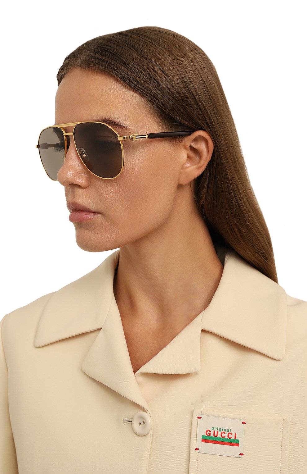 Солнцезащитные очки GUCCI черного цвета по цене 53100 руб., арт. GG1220S 002, фото 2 Солнцезащитные очки GUCCI, арт. GG1220S 002, фото 2