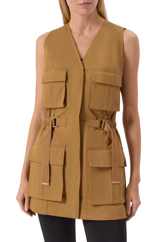 Хлопковый жилет Chloé CH25UGI10118 Бежевый  CH25UGI10118 Фото 3