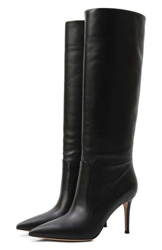 Кожаные сапоги Hansen 85 Gianvito Rossi G80626/VGI Чёрный G80626/VGI